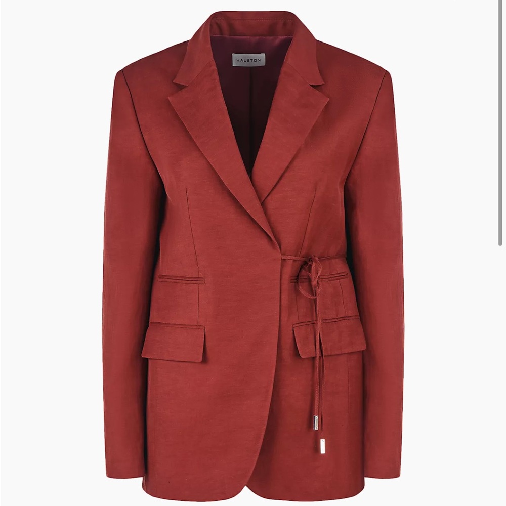 Halston Harper jacket in viscose linen, sz 6, NWT